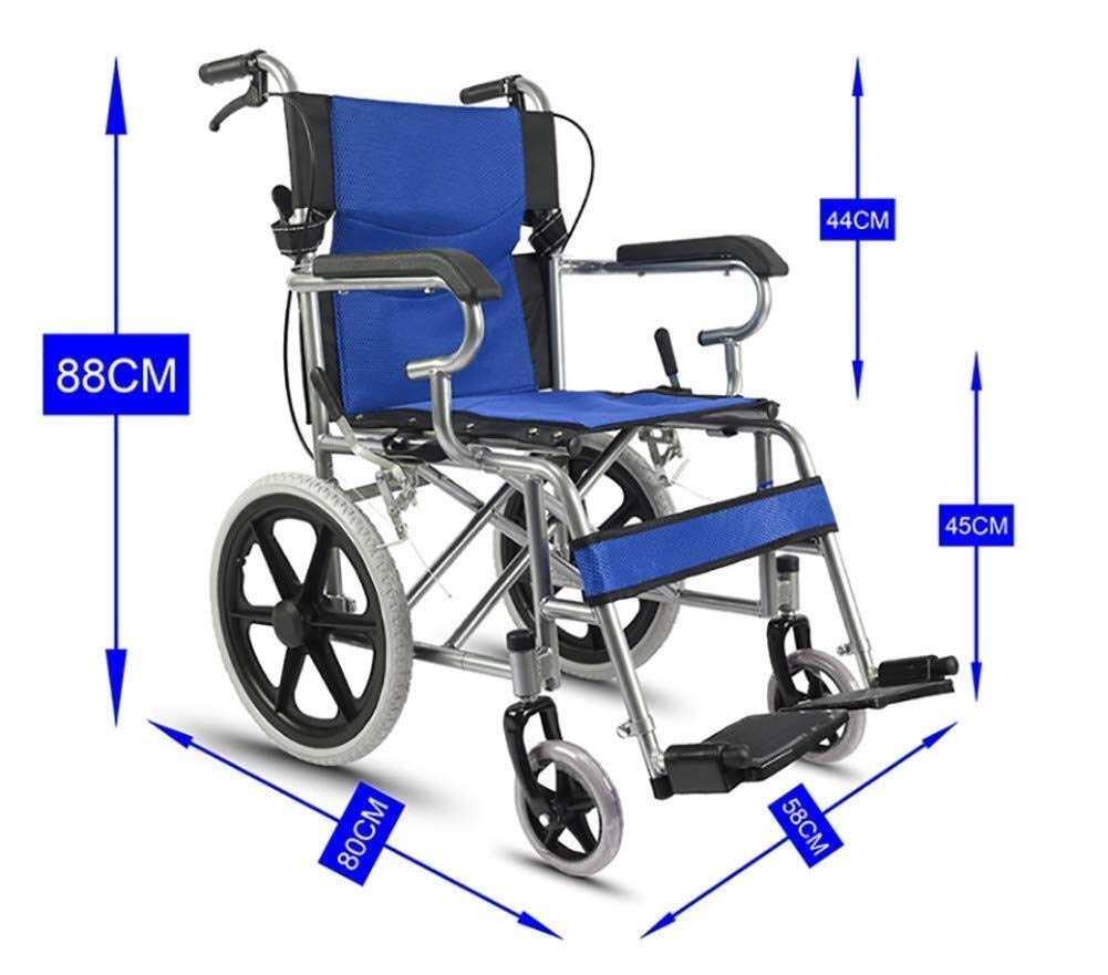 Silla de ruedas Scooter manual, plegable, ultraligero, carrito de viaje, silla de ruedas...