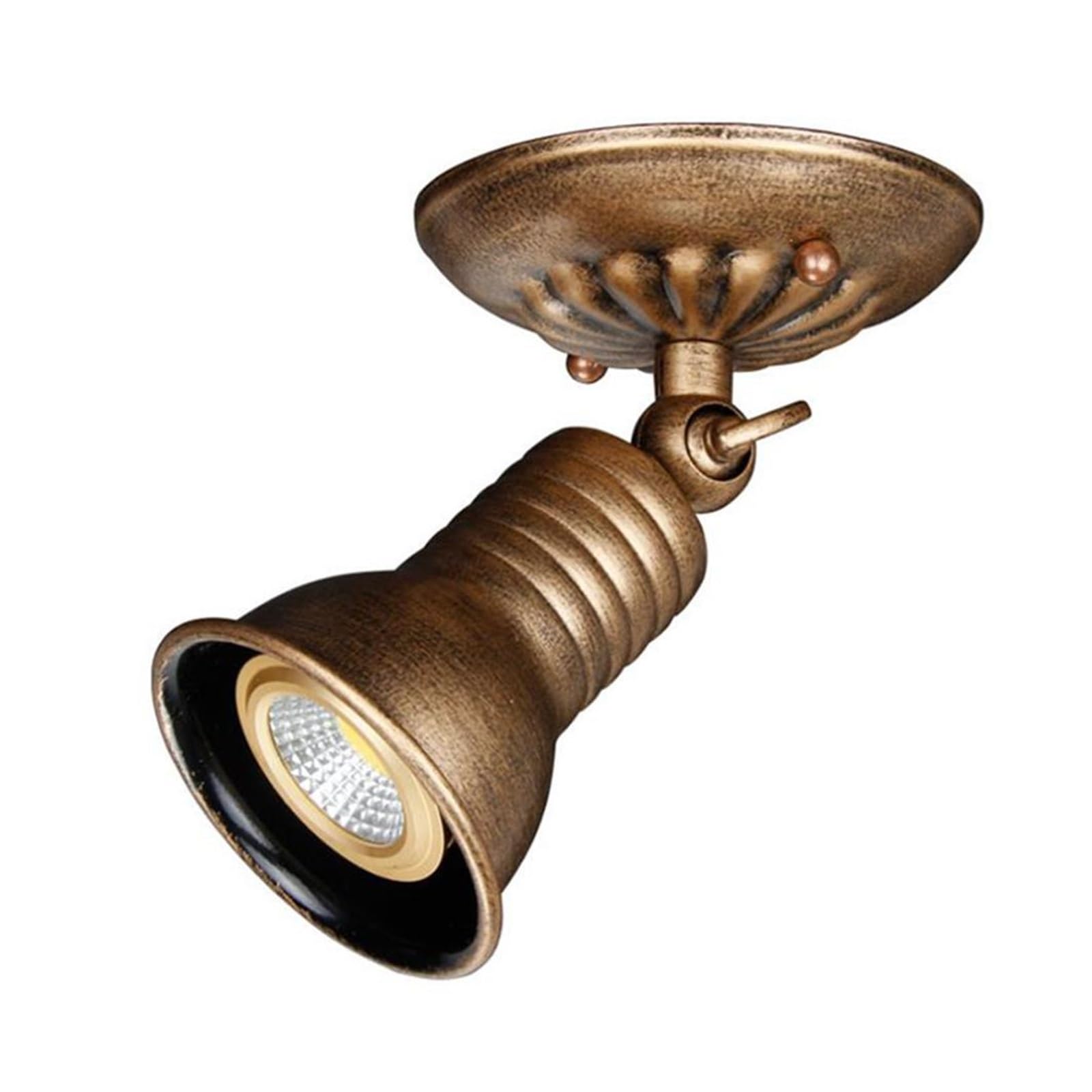 Foco LED Industrial, Luz De Techo Vintage E27, Pista Rústica, Loft, Tienda En Casa, Iluminación Riel Led Montada Superficie InstalacióN Flexible(3W warm white bulb)