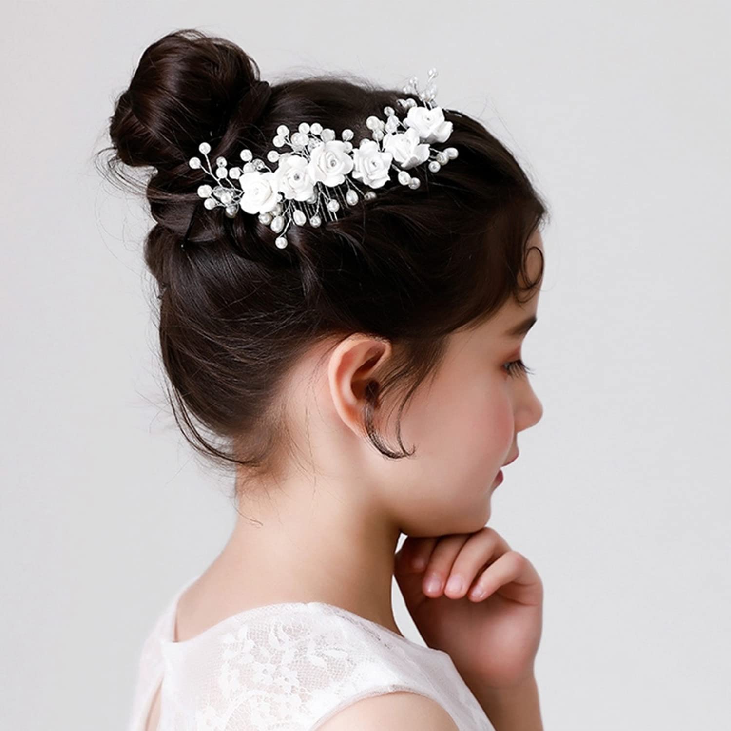 1450円 本物花 朱色髪飾り 卒業 入学 ブライダル ウェディング