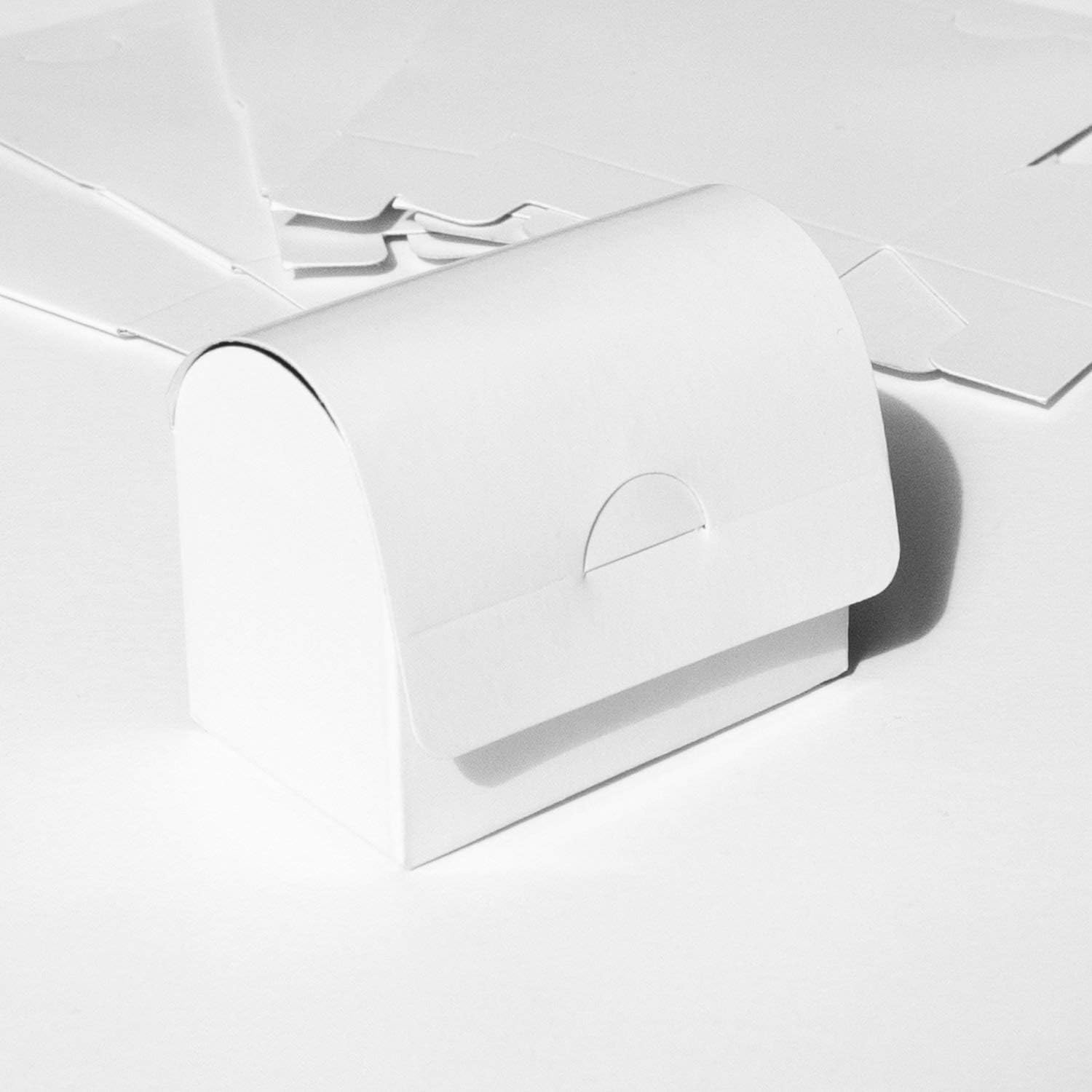 Oblique Unique Mini Boxes, 12/24 Pieces Cardboard Storage Box for Crafts Decorating and Gift, White