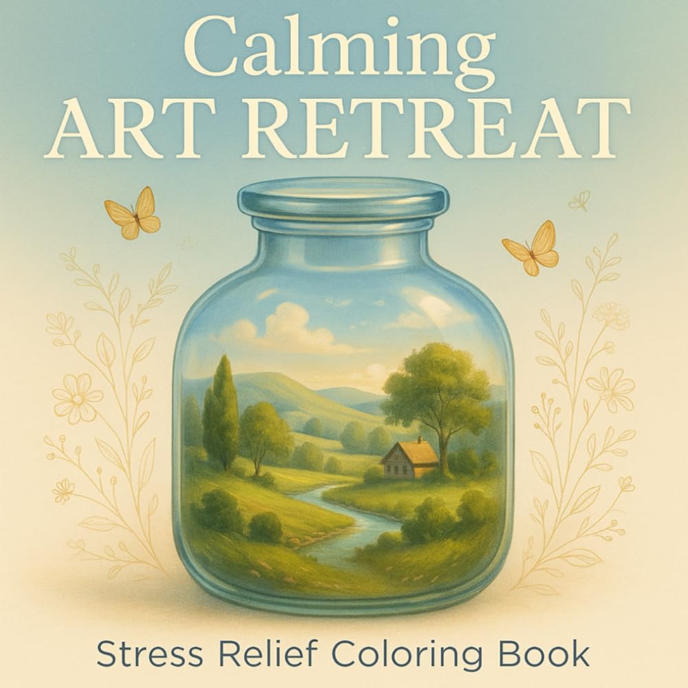 ART RETREAT: Cozy Cuties Stress Relief Coloring Book For Adults, A Soothing Collection of Nature, Animals & Scenic Designs to Relax Your Mind and Inspire Inner Peace