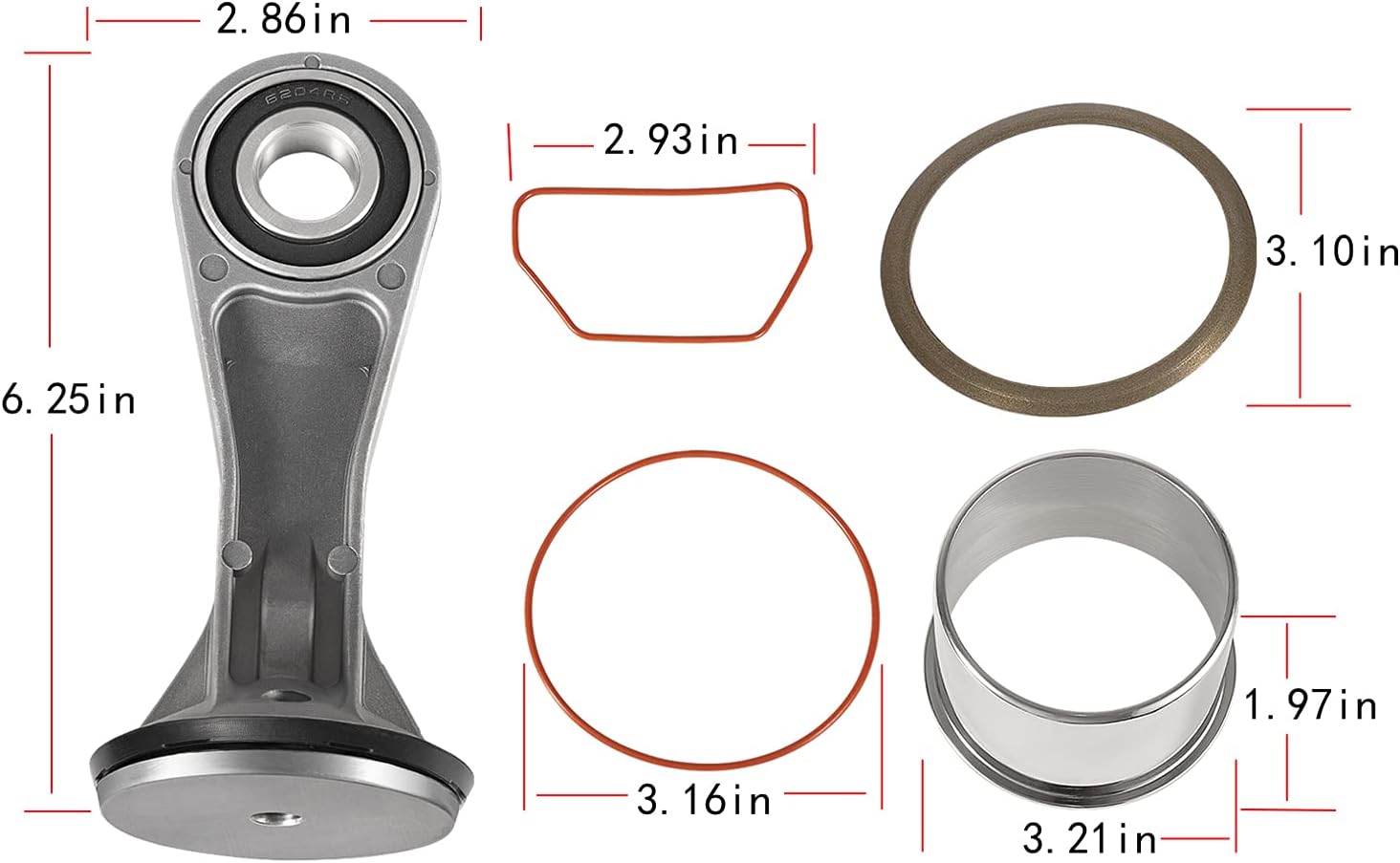 For Dewalt Air Compressor Piston Rod Kit N038785 Complete Assembly fits D55146 D55167 D55168 2-7/8" Cylinder Bore