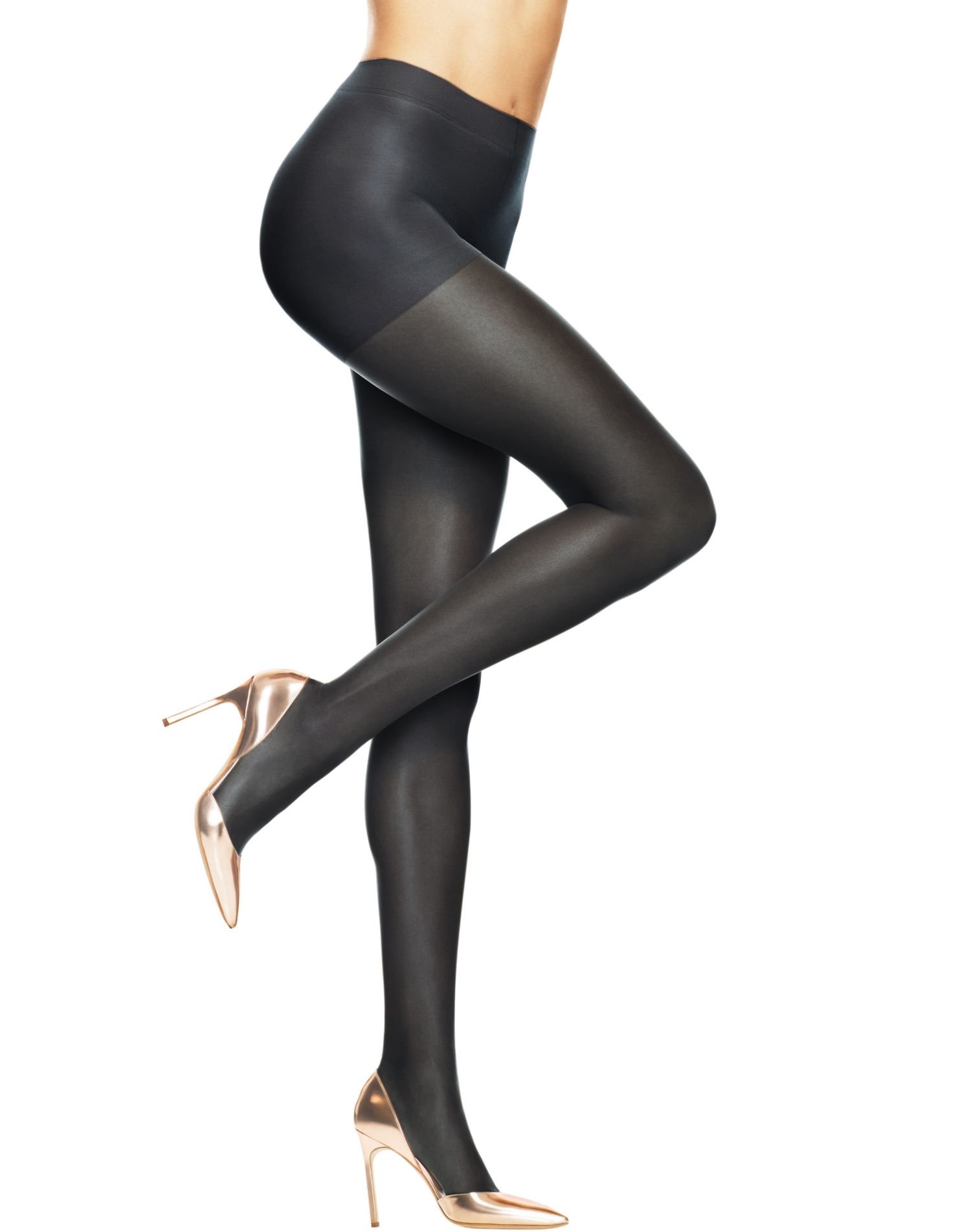 HanesWomen`s Set of 3 Absolutely Ultra Sheer Control Top Sheer Toe Pantyhose C, Jet