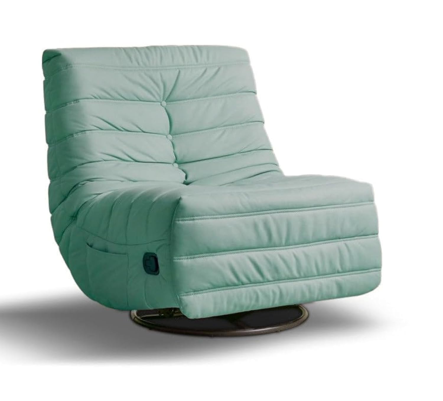 Maple Home Recliner Sofa Chair 360°Swivel Rocking Backrest Footrest Nordic Style Single Sofa Multi -Function Caterpillar Leisure Lounge Living Bedroom Balcony Gaming Indoor Home Theater (Green)