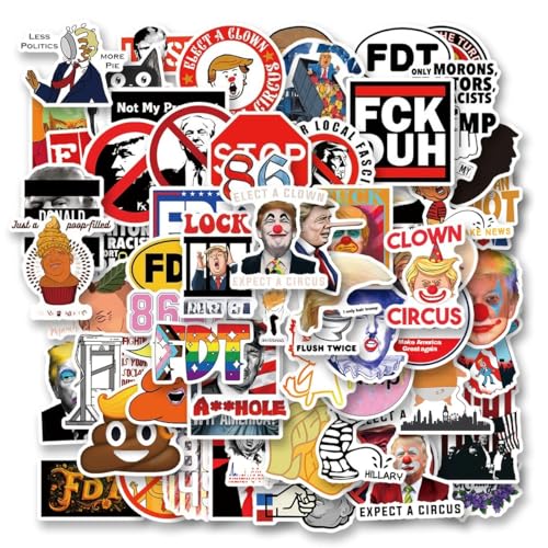 112Pcs - Anti Donald 2025 Funny American Not My President Against FDT Stickers for Water Bottle Laptop Phone Scrapbook Journal Stickers