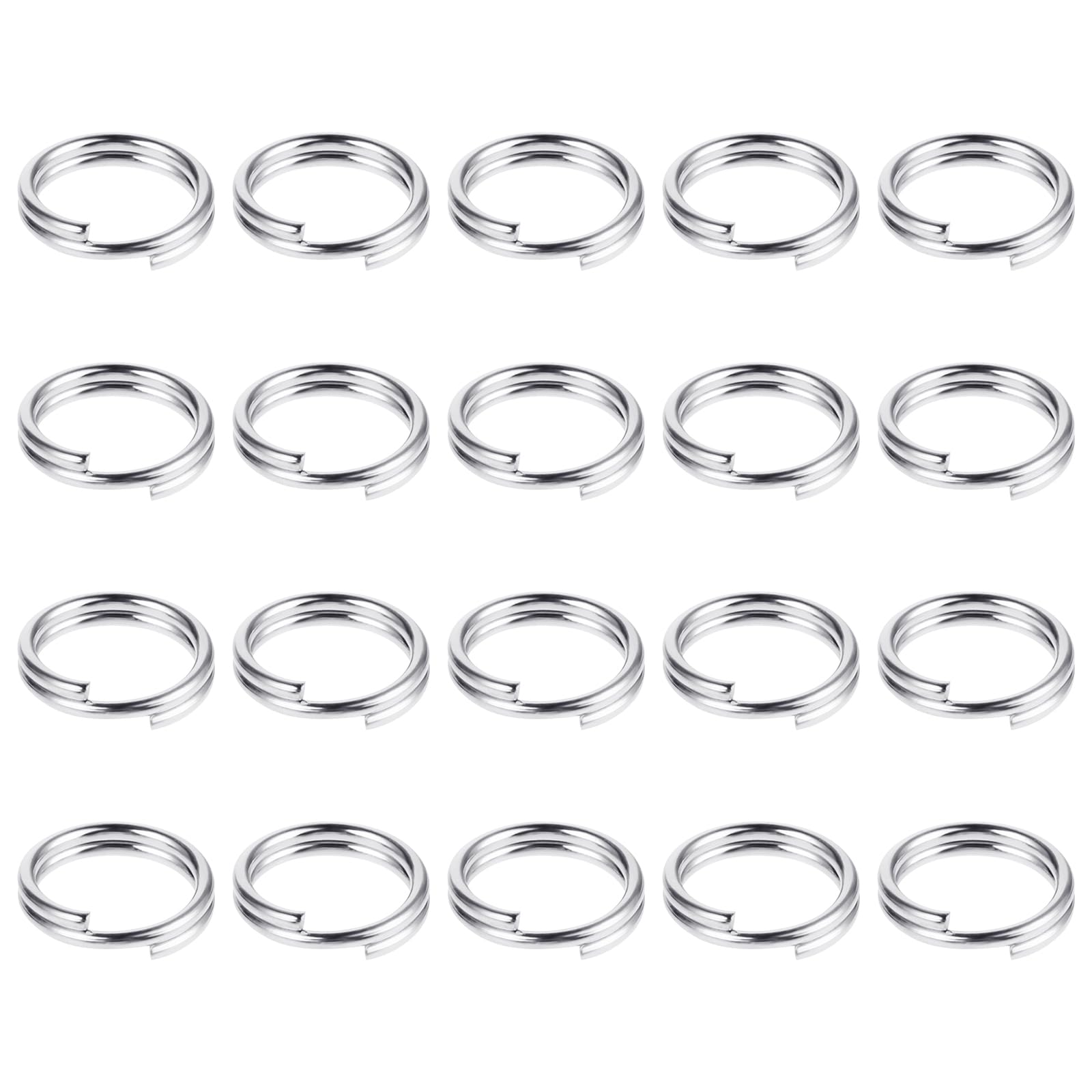 Gjinxi 200 Pcs Tiny Split Jump Rings for Key Chains Metal Small Key Ring Connectors Stainless Steel Split Rings Jewelry Ring for Charms Fit Jewelry Necklaces Bracelets Earrings Crafts DIY 6mm (Silver)