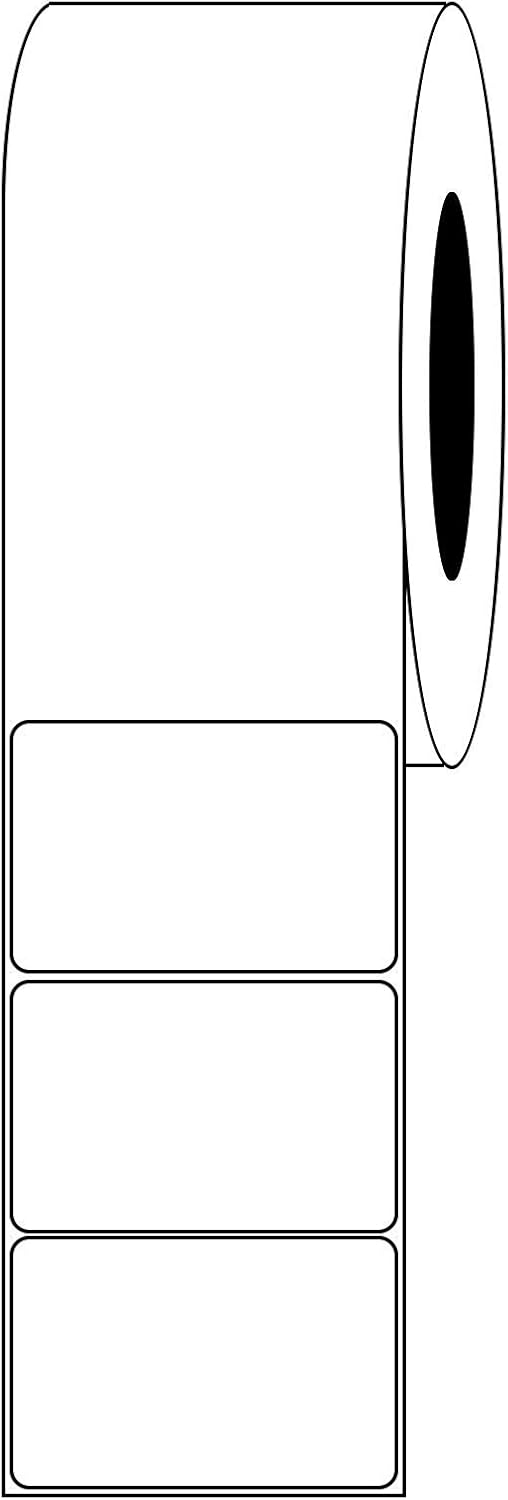 Kenco Premium 3" X 2" Standard Gloss Paper Roll-Fed Inkjet Labels. Compatible with Primera LX800, LX810, LX900 & LX910 Printers. 1,300 Labels per Roll on a 3" Core and 6" Outer Diameter.
