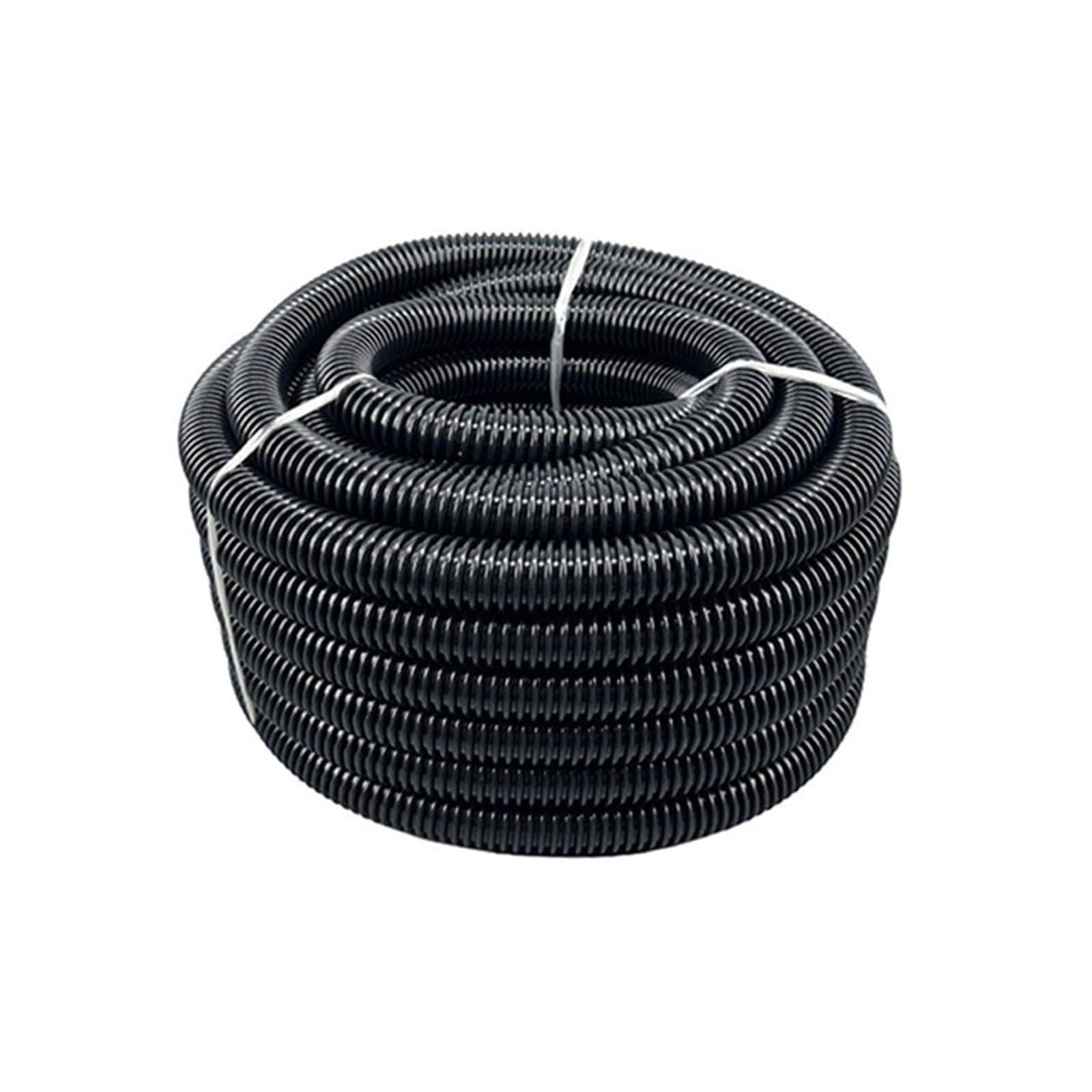 3m/5m Vacuum Cleaner Hose Inner Diameter 32mm Universal Vacuum Cleaner Extended Hose Threaded Flexible EVA Corrugated Hose(Black-5m)