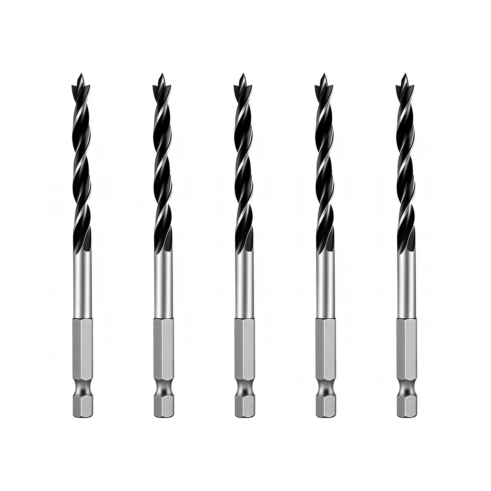 Brad Point Drill Bits - 5 Piece Set for Wood -10
