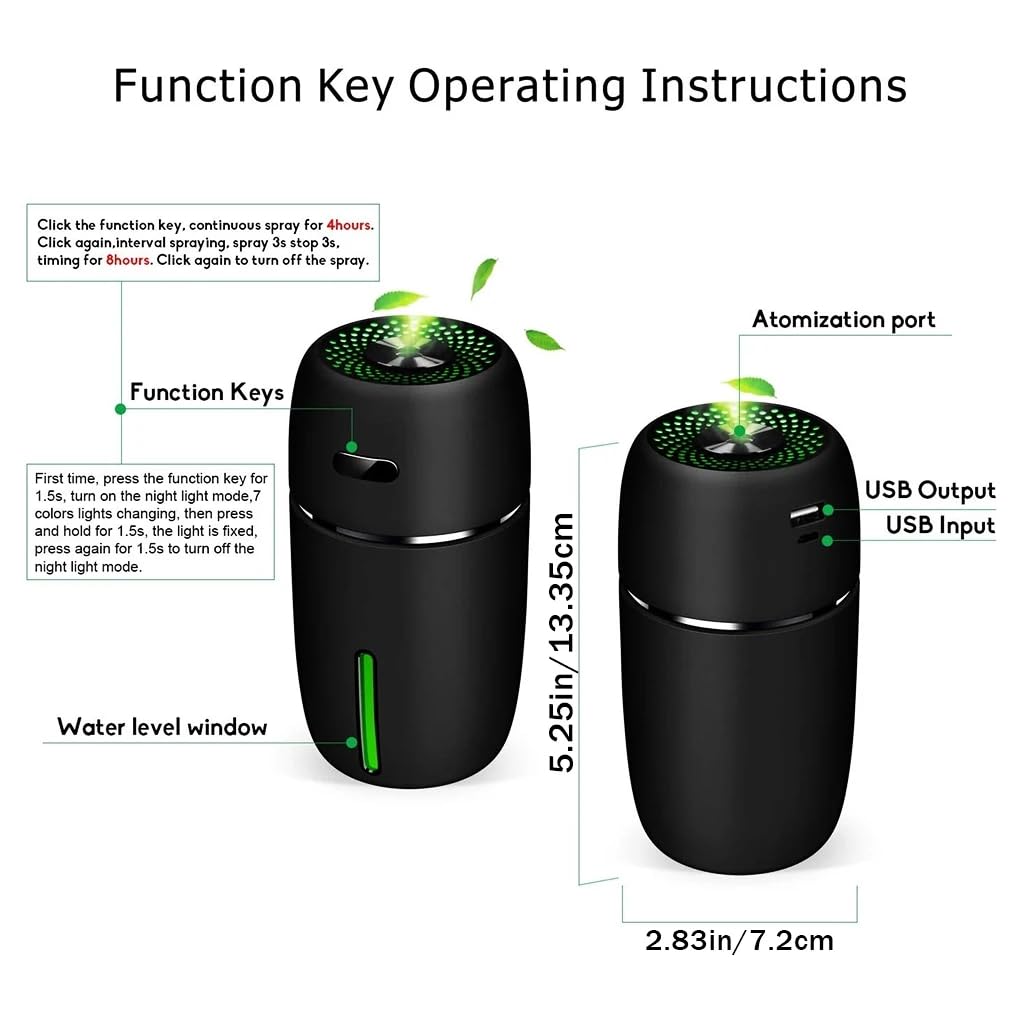 200ML Auto Luftbefeuchter Portable Air Moistener Duft Diffuser USB Luftbefeuchter Nachtlampe Auto Diffuser Automatisches Öl Aroma