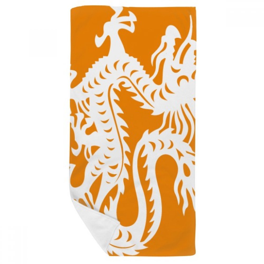 Serviette de bain douce Année du Dragon zodiaque chinois en coton multicolore 35x70 cm