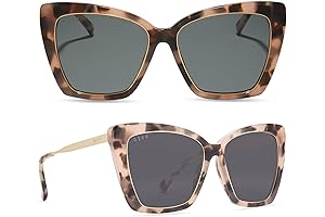 Becky IV Himalayan Tortoise Taupe Mirror Polarized Sunglasses