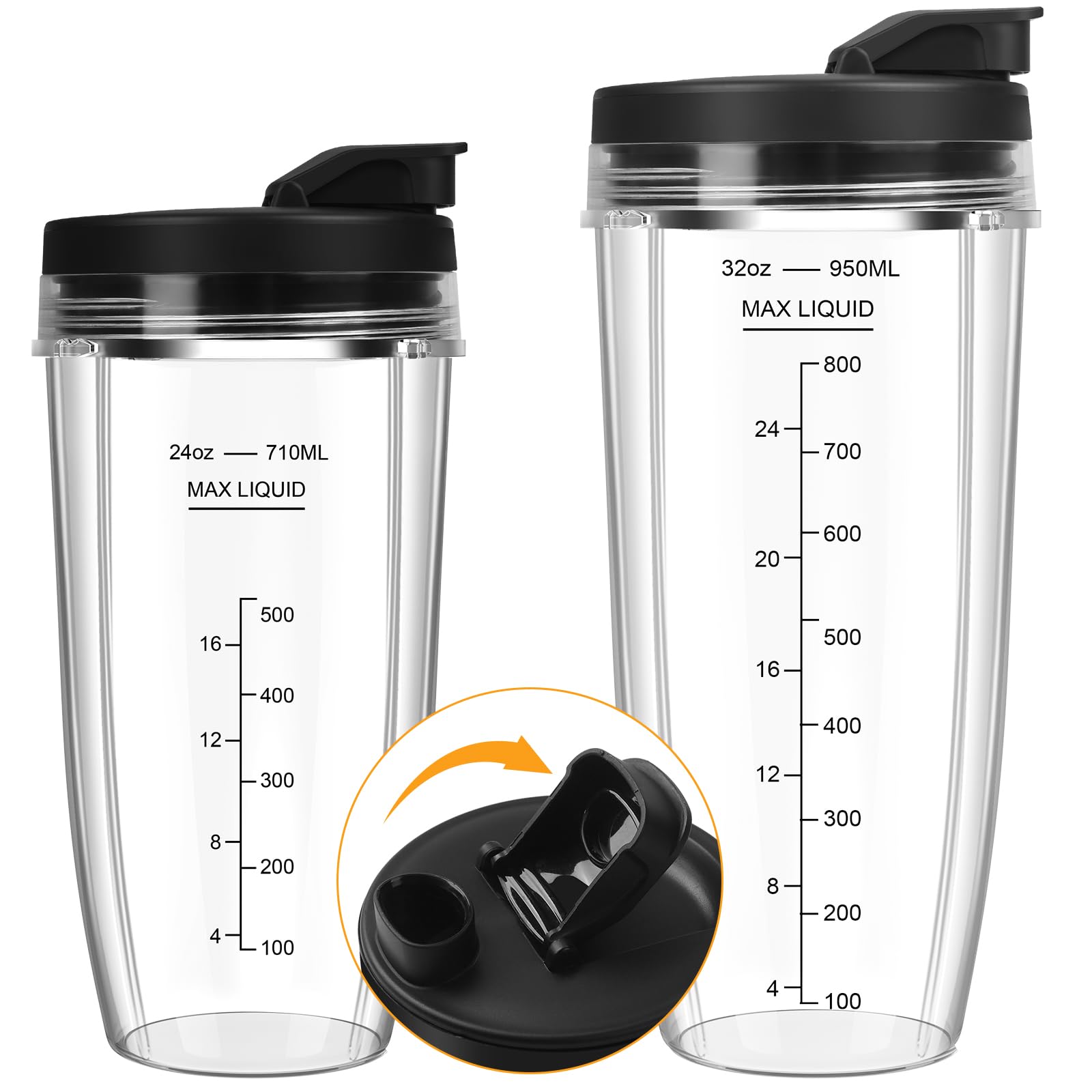 Amazon.com: Blender Cups Replacement for Ninja, 24oz & 32oz Ninja