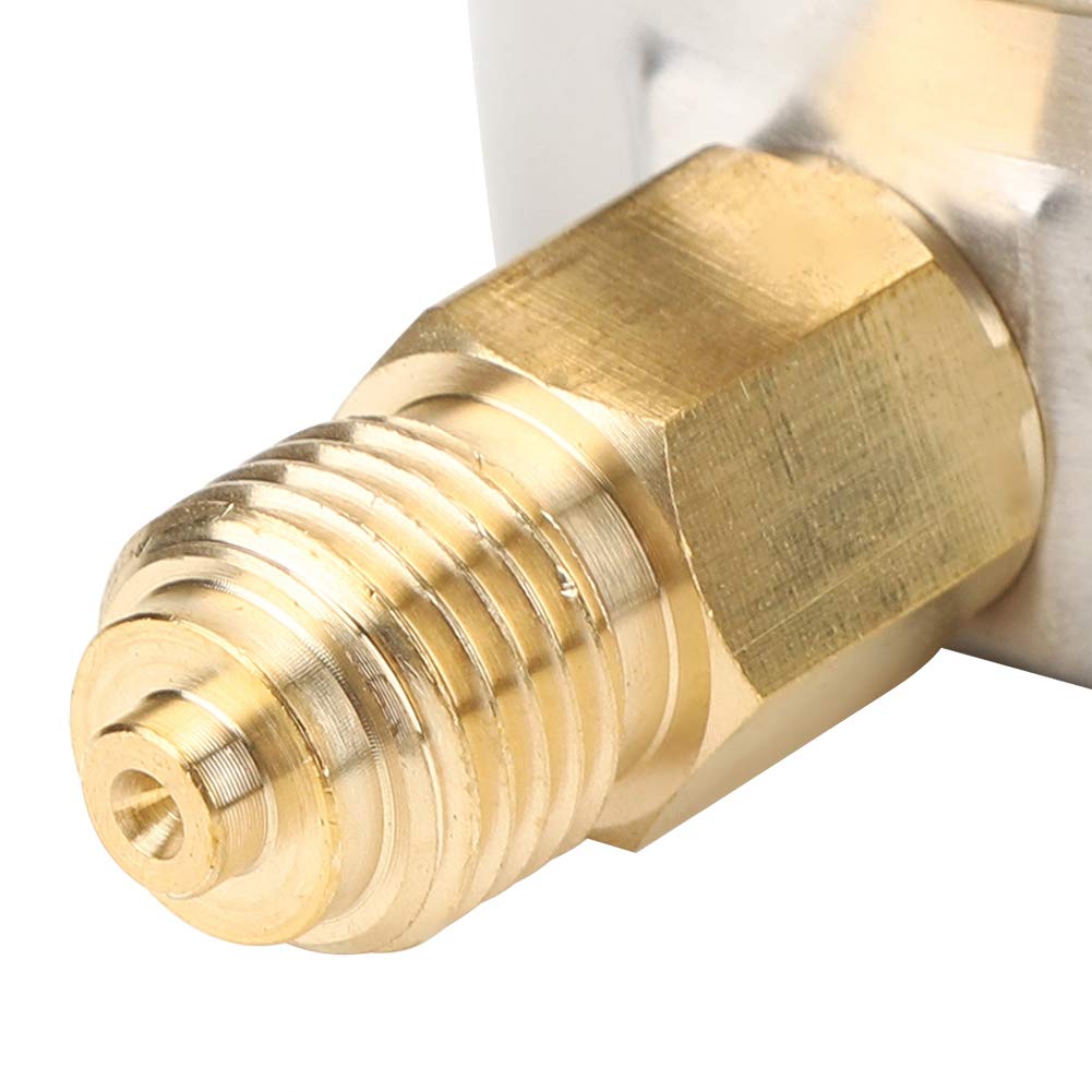 Manomètre de Pression 14 Bars 200 psi en Acier Inoxydable, Cadran Transparent, Filetage 1/4 BSP, manomètre mécanique Robuste pour Usage Industriel, Automobile et Domestique.