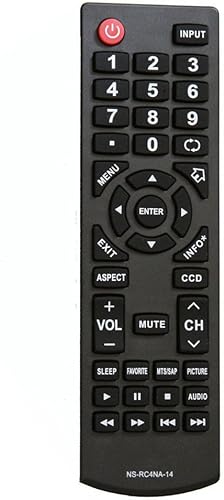 ZdalaMit NS-RC4NA-14 - Mando a distancia para Insignia TV NS-46D400NA14 NS-50D400NA14 NS-39L400NA14 NS-39D40SNA14 NS-32D201NA14 NS-46D40SNA14