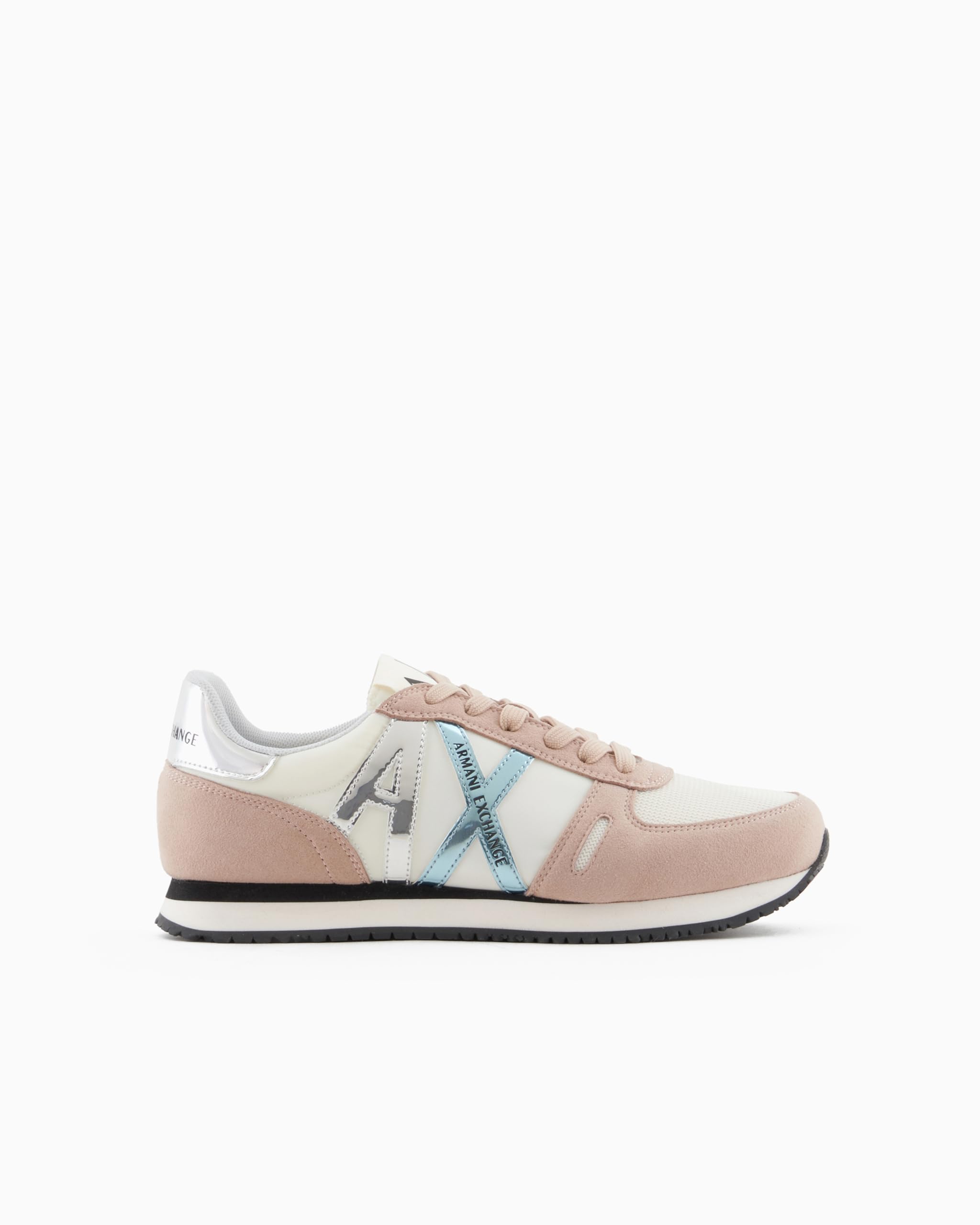 Armani Exchange Female Rio Side Logo, Lace Up Sneaker, Multicolor, 39M