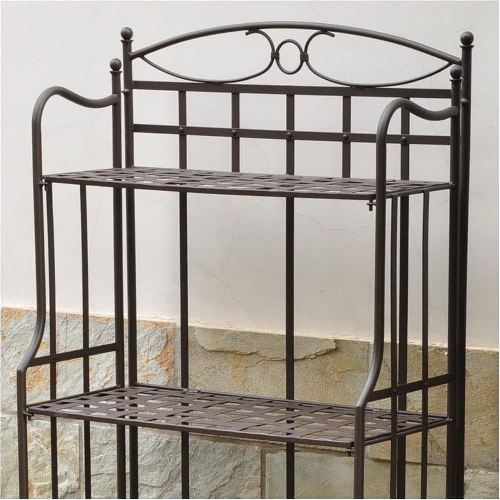 Pemberly Row Outdoor Iron Bakers Rack