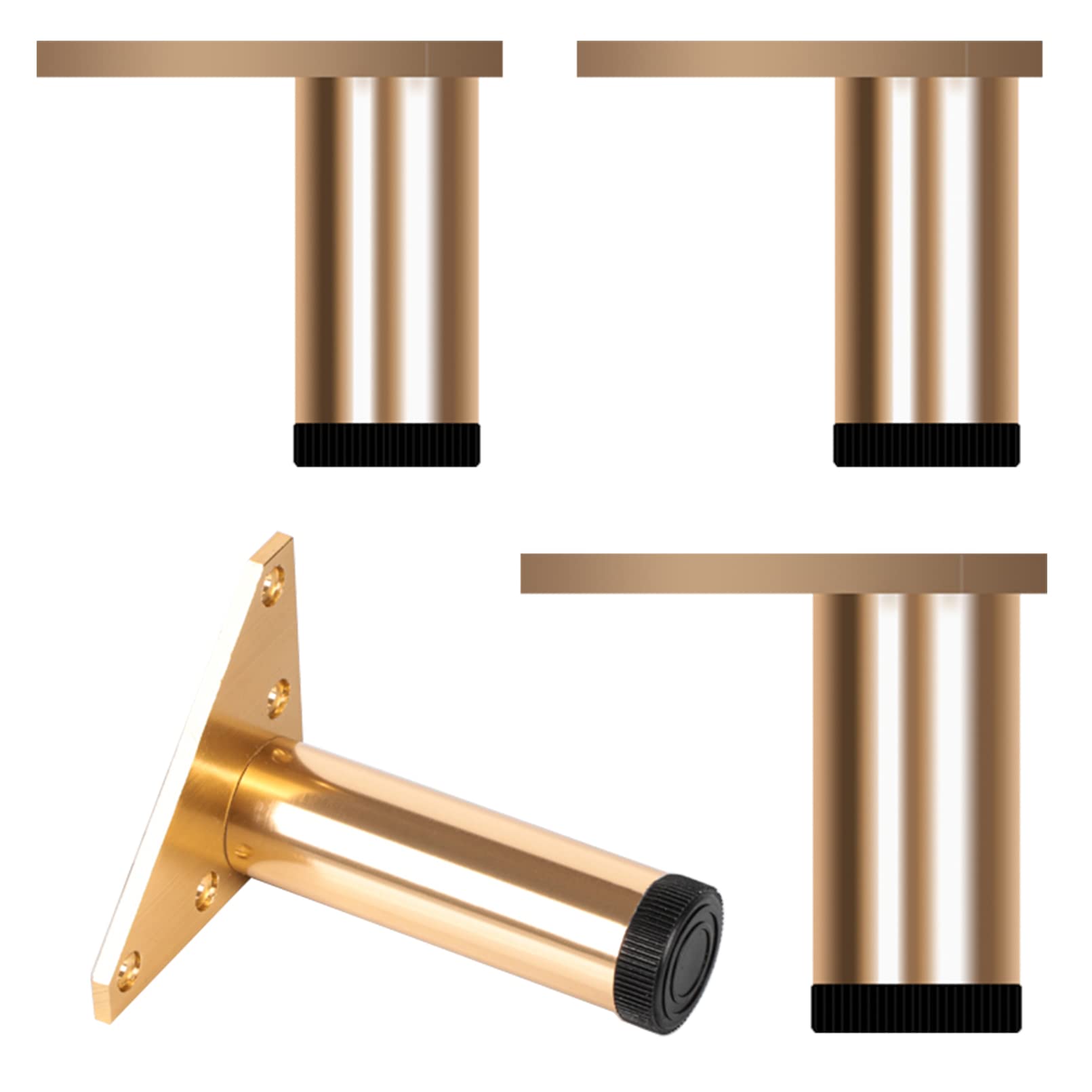 Patas para mesa de 6 a 40 cm en tono dorado para transformar tu salón y estilizar el sofá