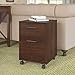 Bush Furniture Key West Rolling Cart for Home Office, 2 Drawer File Cabinet on Wheels, 15.51