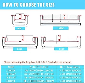High Stretch Sofa Covers Slipcovers 1-Piece Couch Sofa Cover Soft Furniture Protector,Blue,74 to 90