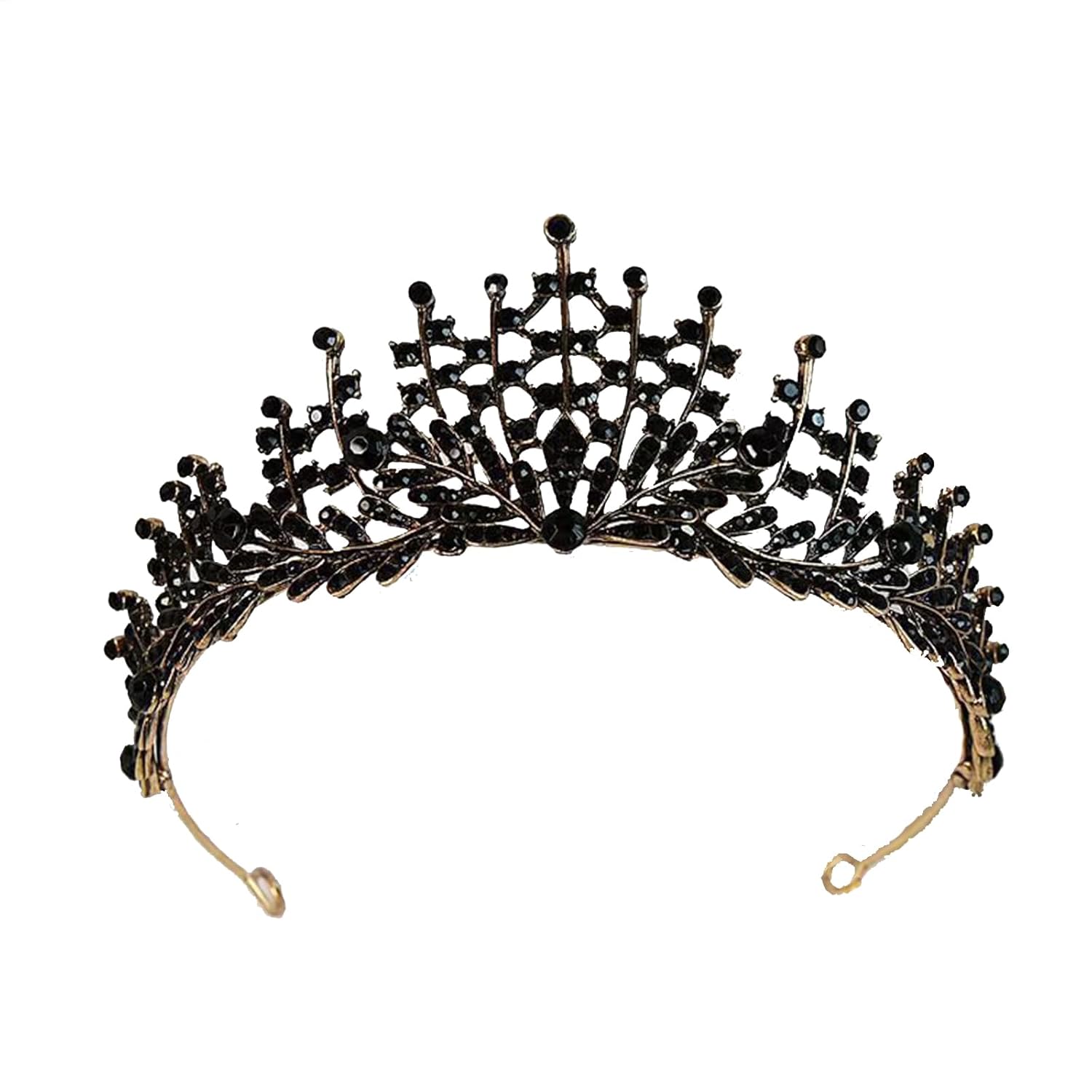 GAFATORY Black Tiara Crown for Women Queen Crown Gothic
