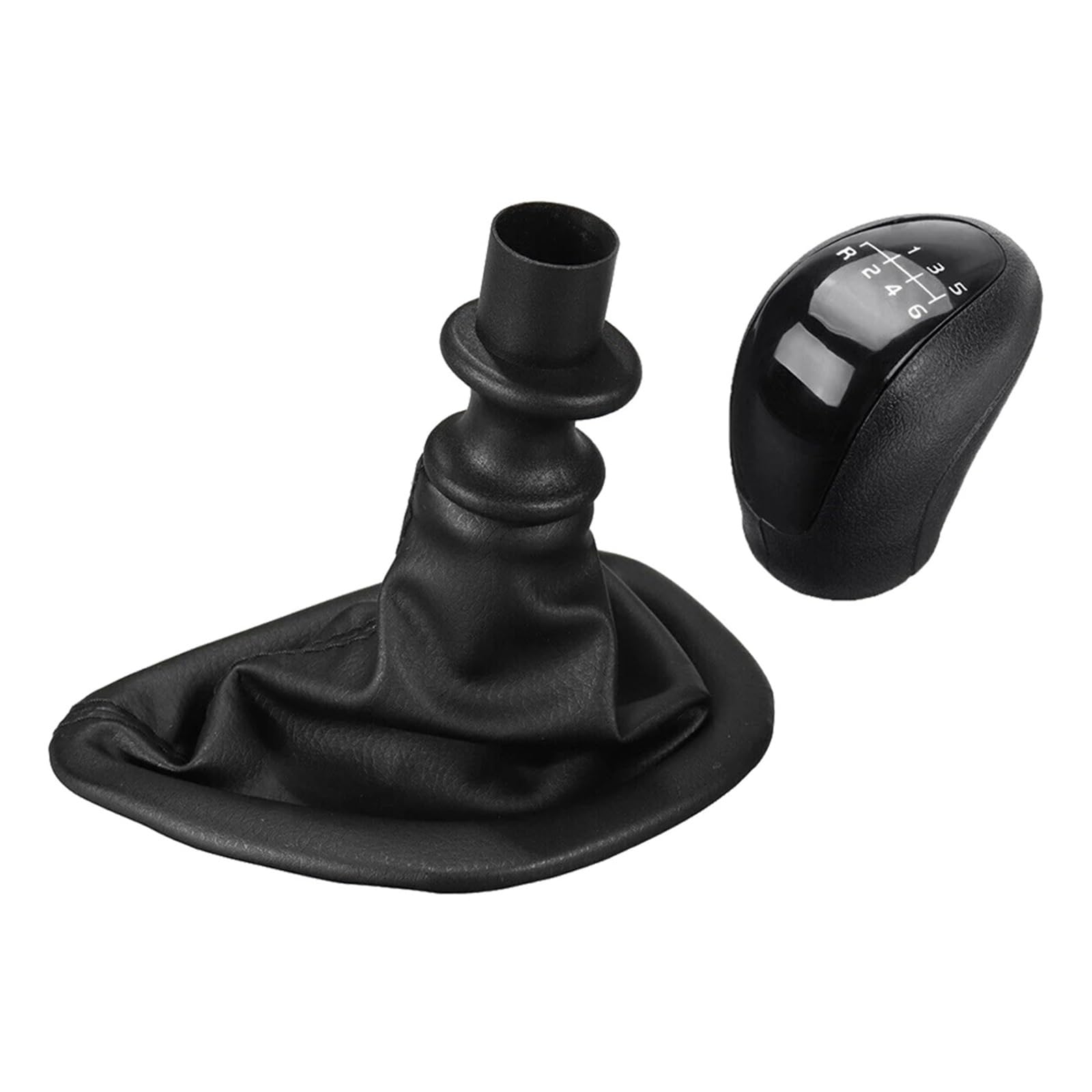 KUNYOS Leather Gear Knob for Benz VITO Viano W639 2003-2010 for Sprinter II 906 2006-2013 1set 6 Speed Gear Shift Knob Gaitor Boot Cover