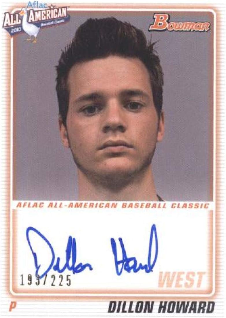 2012 Bowman AFLAC Autographs #DH Dillon Howard MLB Baseball Card (Autographed) /225 NM-MT