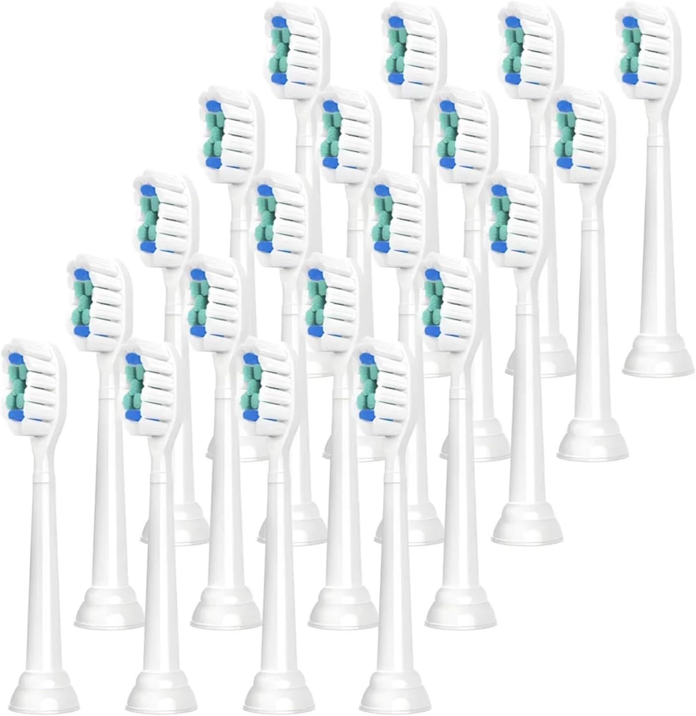 Replacement Toothbrush Heads Compatible with Philips Sonicare Diamond Electric Brush Clean Refill for Hx6920 4100 2 Series(White-20 Pcs)