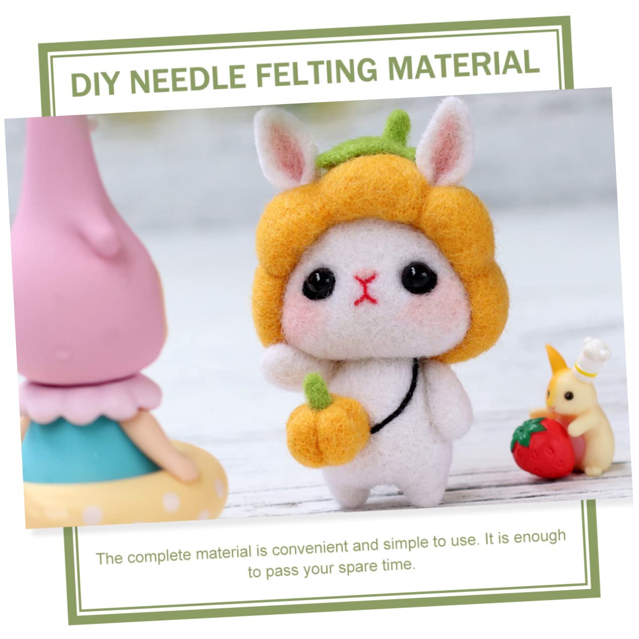 9sätze Filzsets Für Junge Mädchen Bastelmaterial Für Niedliche Tiere Inklusive Verschiedene Designs Osterhase Kürbis Und Traube Einfach Zu Handhaben Für Kreative Aktivitäten