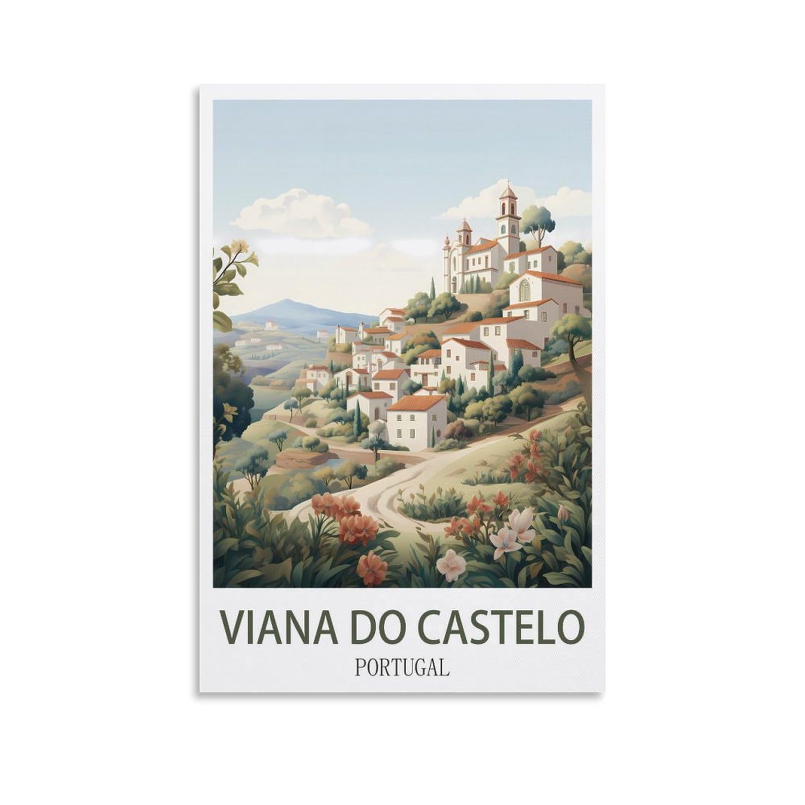 Zbbggoz Unframe-Style Viana Do Castelo Portugal Vintage Travel Posters 08X12inch(20X30cm) Canvas Wall Posters And Art Picture Print Modern Family Bedroom Decor