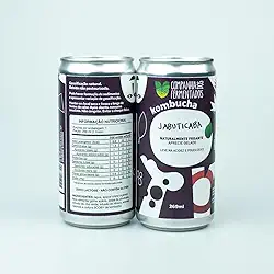 Kombucha de jabuticaba; gaseificação natural/lata 269 ml
