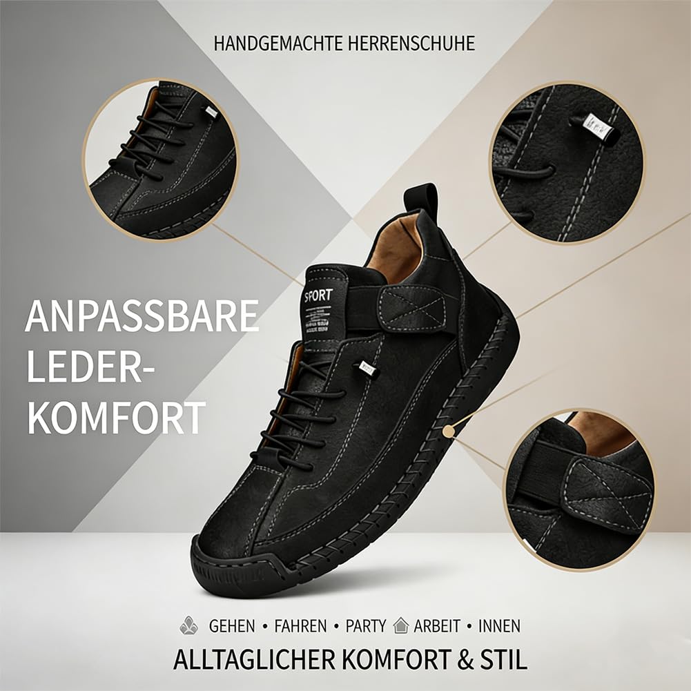 2026 Upgrade Montela Sneakers, Zapatillas ortopédicas cómodas e indoloras, cómodos zapatos de cuero de apoyo, zapatos descalzos impermeables, 36-48 EU