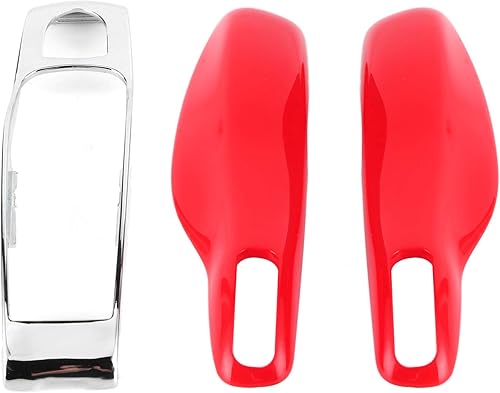 Miniatura 9 de Fydun Funda protectora para llavero, 3 piezas, funda protectora para llavero remoto, MacanCayennePanamera (rojo + plateado)