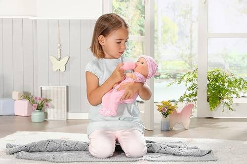 Miniatura 5 de Baby Annabell - Zapf Creation 709870 Little Annabell - Puppe blanco de 14.2 in con Stoffkörper, Rosa Strampler, Blaue Schlafaugen und Fläschchen
