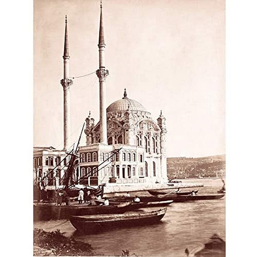 Ortakay Mosque Istanbul Turkey Baroque Art Print Canvas Premium Wall Decor Poster Mural