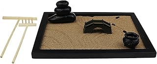 Zen Garden Sand | Japanese Zen Sand Garden | Meditation Zen Gifts Sand Garden Kit | Mini Zen Sand Garden Kit for Home, Office, Desk Decor D/g