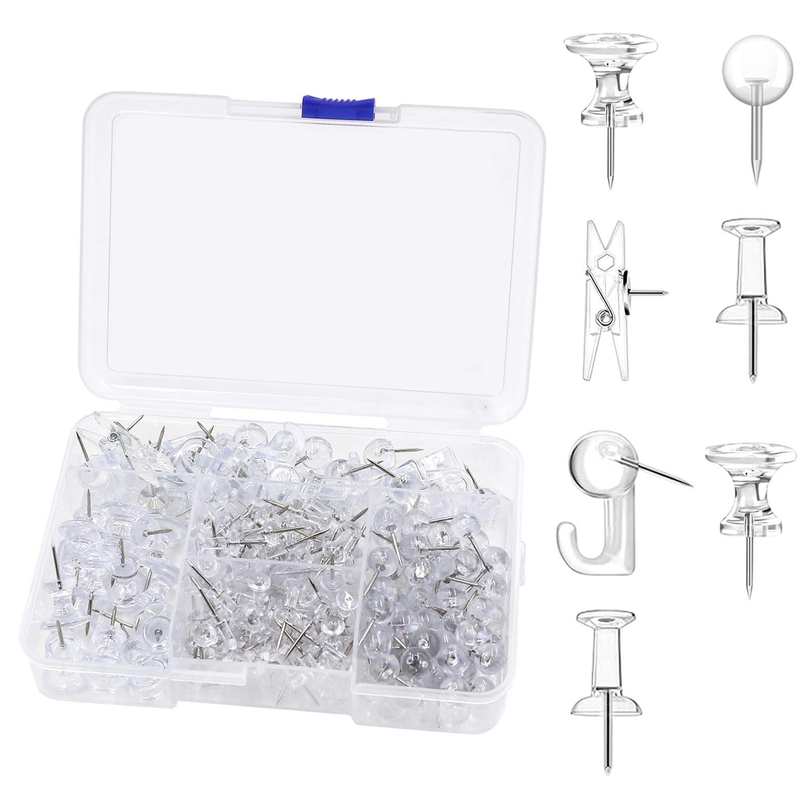 Tachuelas transparentes para colgar recuerdos en el dormitorio y hogar