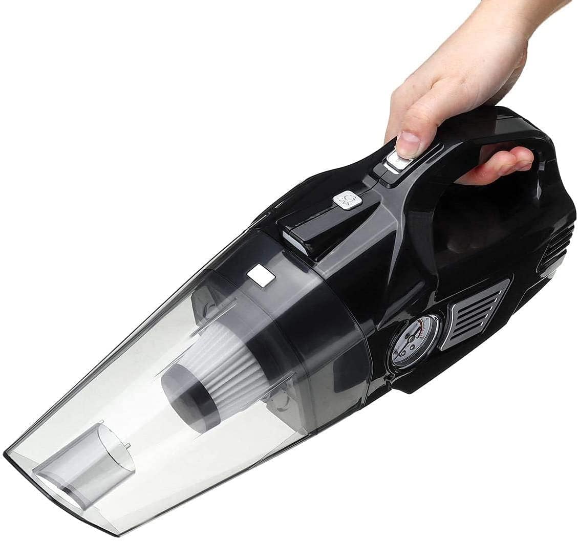 JYYBN High Power Corded Handheld Vacuum for Car Interior Cleaning, Wet/Dry 12V Best Car Vac with Portable Car Vacuum Cleaner, Digital Air Compressor Tire Inflator for Car Tires