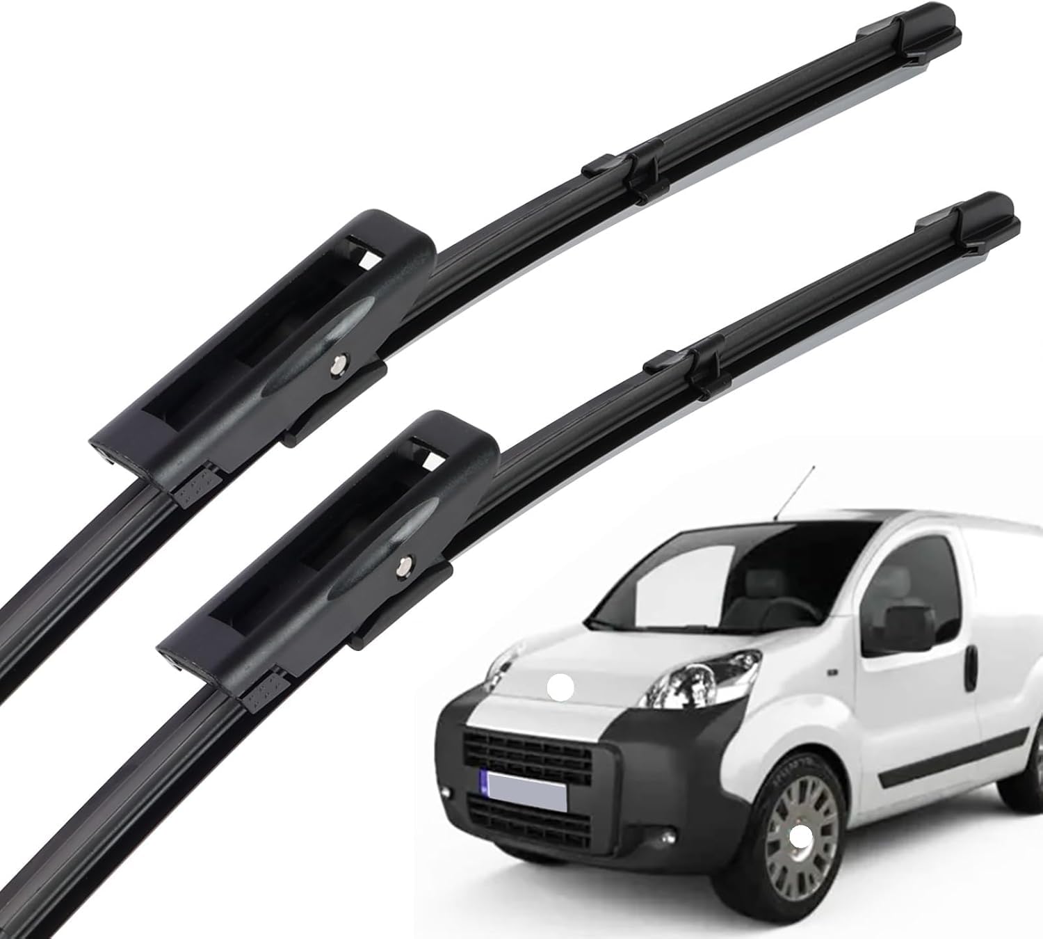 ZhangXD Front Windscreen Wipers For Fiat Fiorino MK3 2008-2013, Windshield Window Brush Front Wiper Blades All-Weather Replacement Set Easy Installation