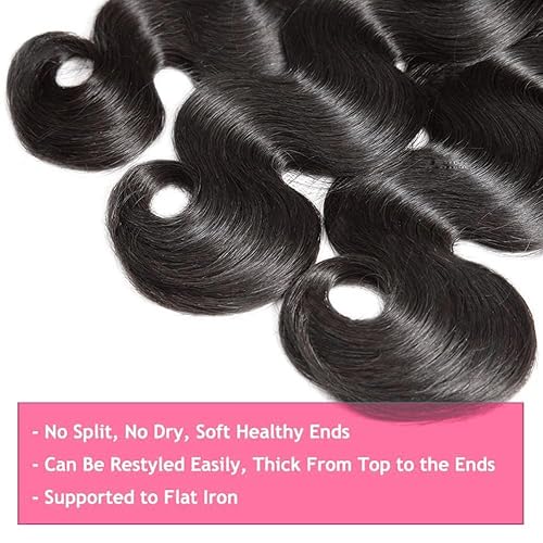 Miniatura 5 de Paquetes de cabello humano 12A de 16, 18, 20 pulgadas, paquetes de cabello humano ondulado 100% sin procesar, extensiones de cabello humano virgen