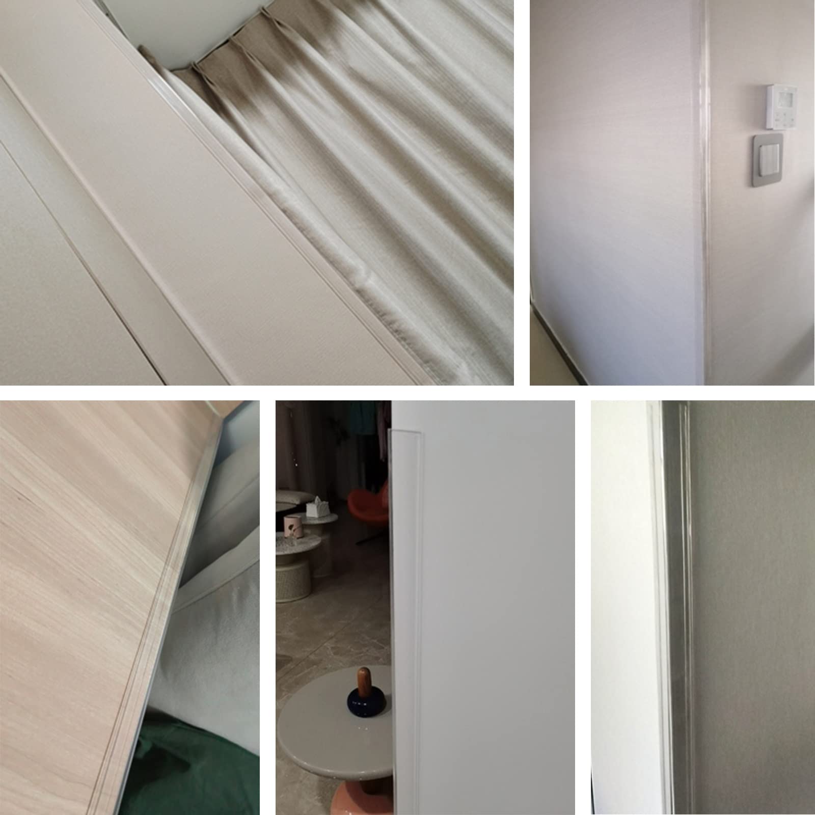 Paraspigoli Protezione da Parete Angolare Trasparente, Lunghezza 80/90/100/120/150 Cm, Paraspigoli Autoadesivi per Interni, Soggiorno, Camera, Camera da Letto