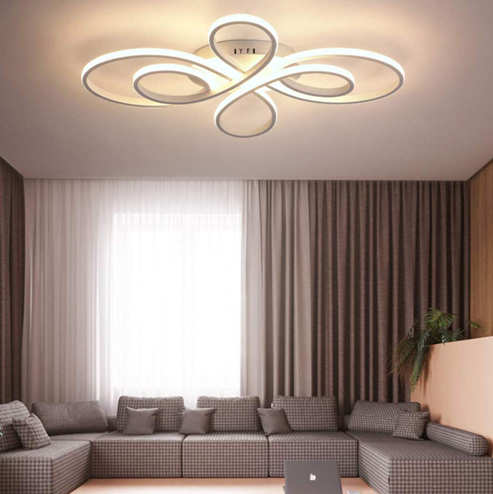 Plafoniera Moderna A LED In Acrilico A Forma Di Cuore - Bianca, 50 Cm 45 W Dimmerabile Con Telecomando Per Soggiorno Camera Da Letto Cucina 84703551
