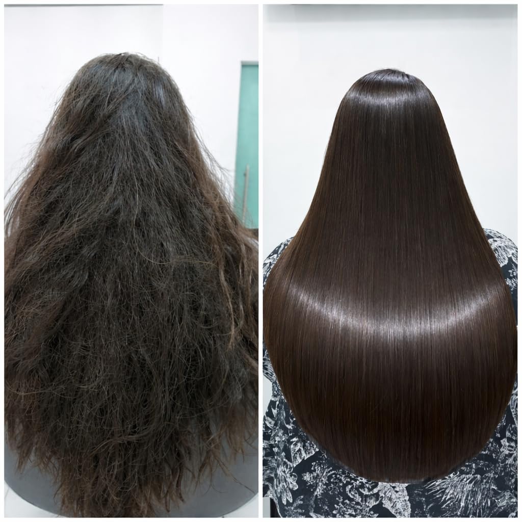 Lissage Express - Tenue jusqu’à 1 an - Lissage Brésilien Professionnel Sans Rinçage – Cheveux Lisses Rapidement en peu d'étapes – Sans Formol - Formule enrichie en actifs hautement nutritifs - 300ml