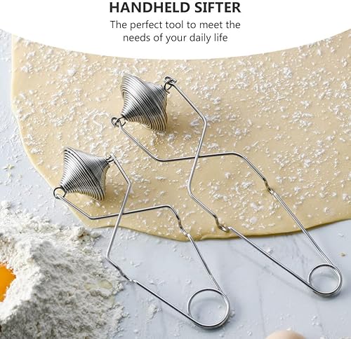 Miniatura 9 de Mezclador de azúcar en polvo, tamiz creativo de harina de acero inoxidable para hornear, operación con una sola mano, polvo de azúcar, agitador de