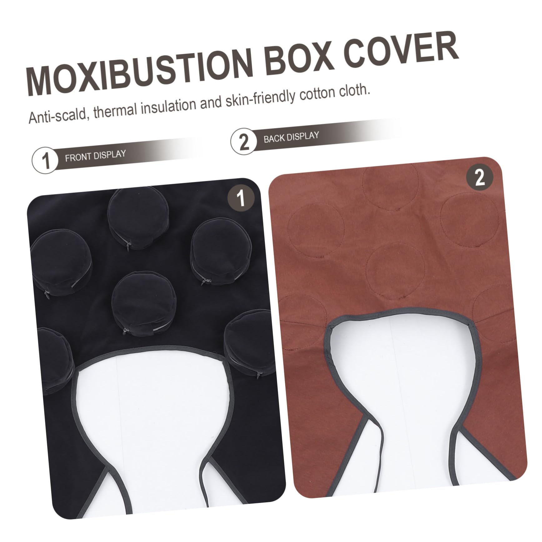 FOMIYES Moxibustion Box Cloth Cover Smokeless Moxa Holder Case for Black Material