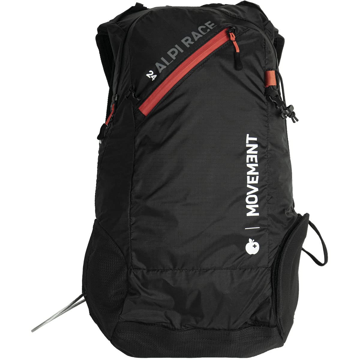 Movement Skialpi 24+Helmhalterung Tourenrucksack, black-red