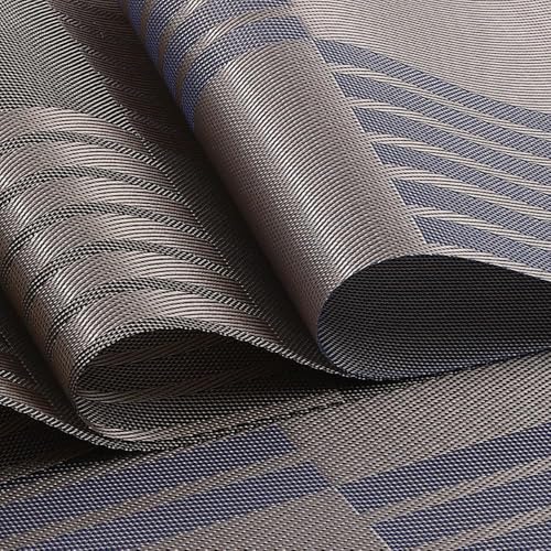 Image of YELONA Placemats Set of 6, Heat-Resistant Woven Vinyl Table Mats, Non-Slip & Washable Dining Tablemats for Kitchen & Dinner Decor, Zinc Grey (45cm x 30cm)