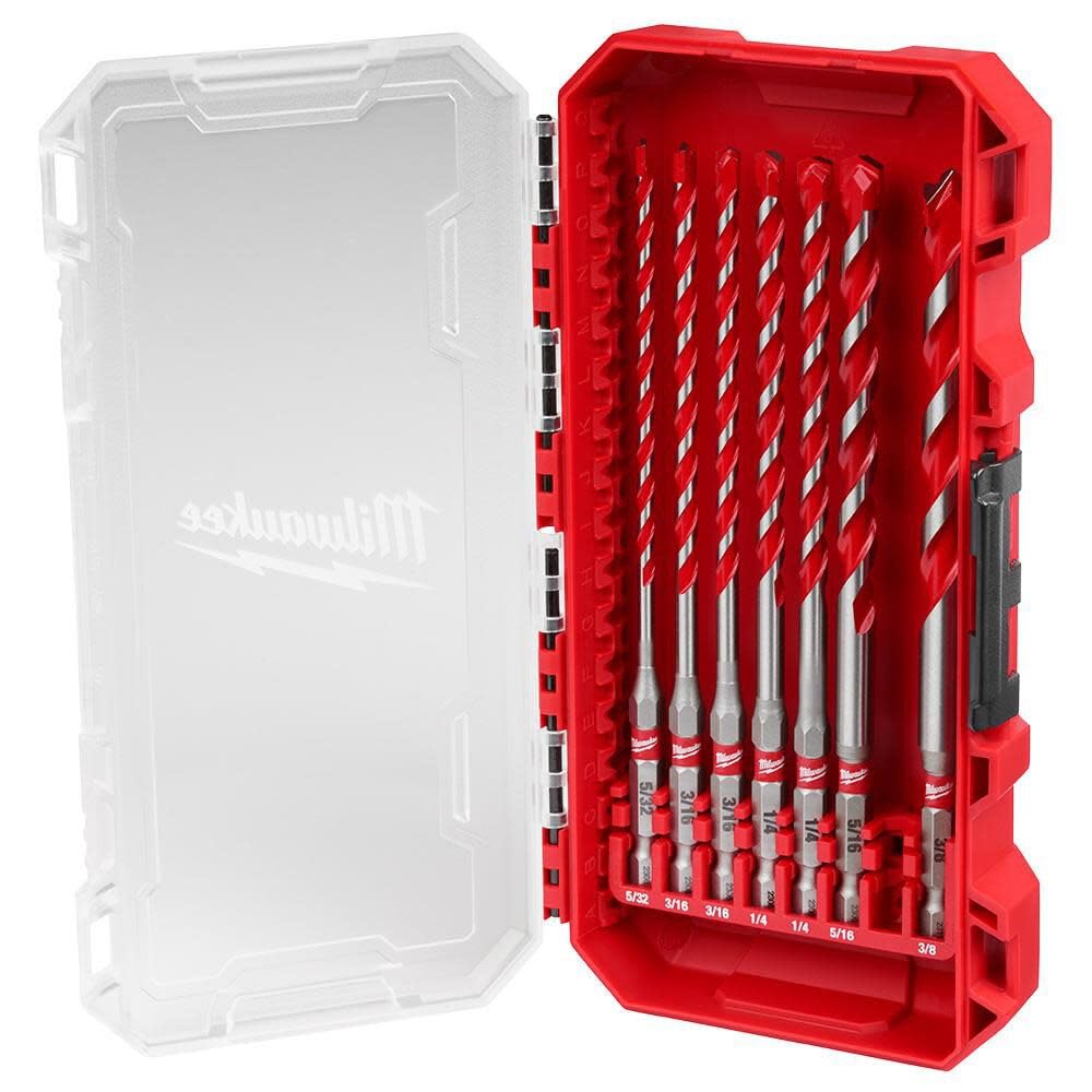Milwaukee Electric - 7PC. Shockwave Carbide Hammer Drill BIT KIT