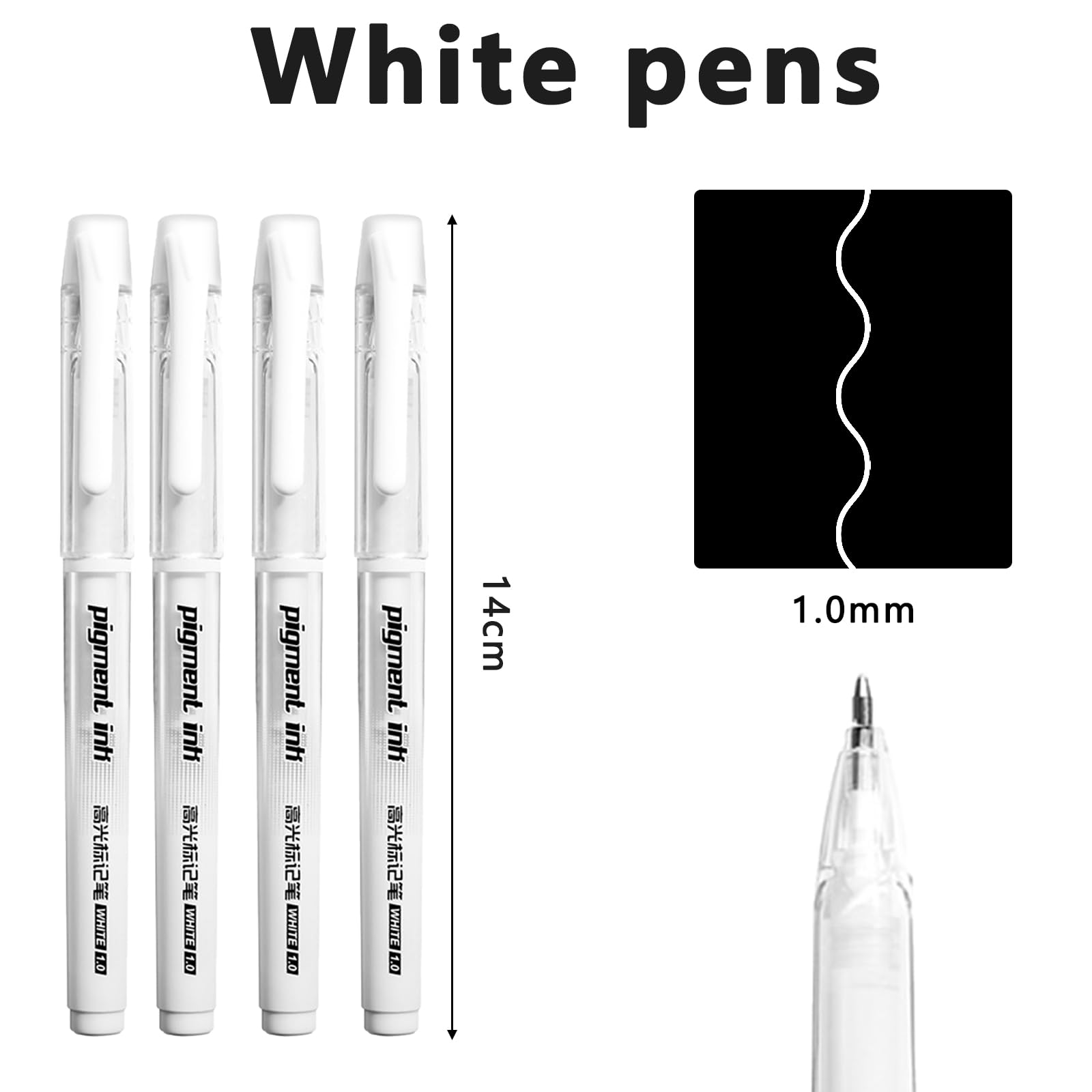 LINXINS White Gel Pen set 1.0mm White Ballpoint Pen Highlighter for Black Paper,Sketching,Drawing, Sketching, Writing - Image 2