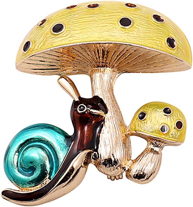 WESTREE Brooch Snail Costume Mushroom Jewelry Fashion Pin Brooch